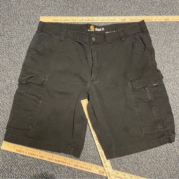 Carhartt Relaxed Fit Mens Black Cargo Shorts Size 42 - Picture 2 of 6